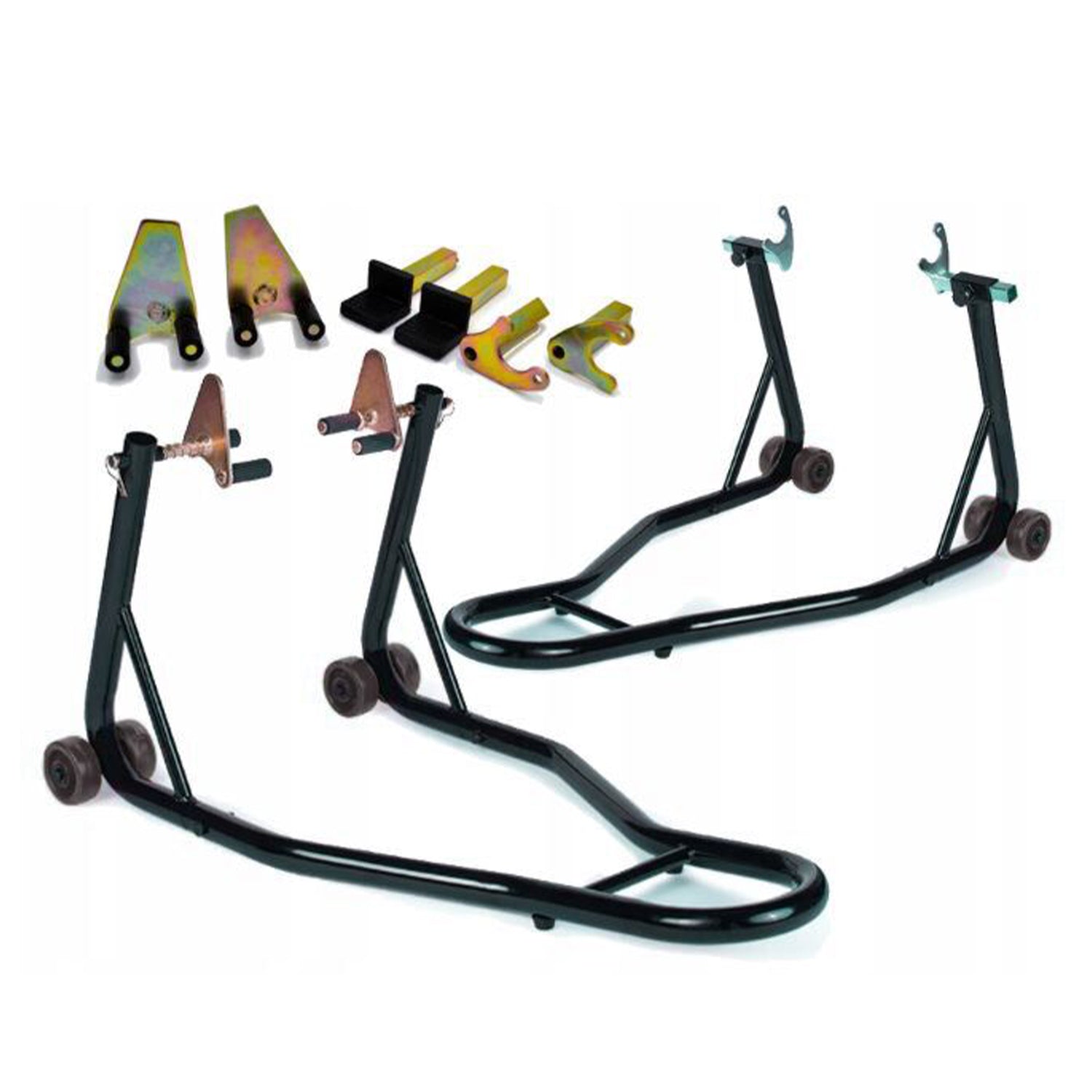Set cric stand suport motociclete roata fata si spate INVENTO