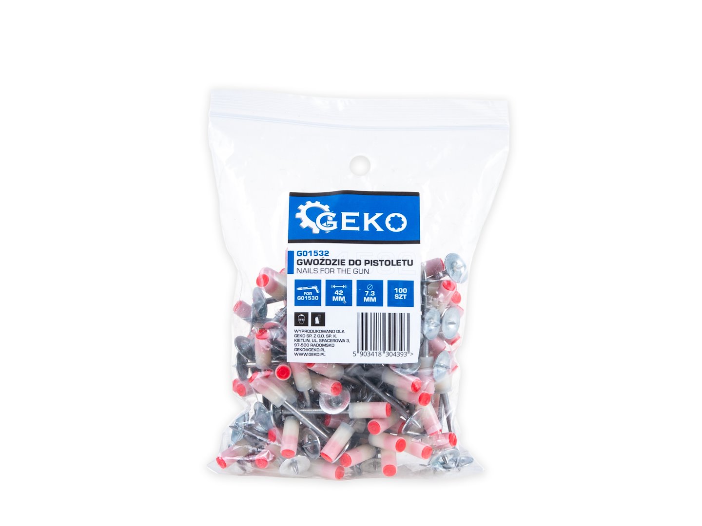 Set cuie pentru pistol pneumatic 100 buc 42mm GEKO