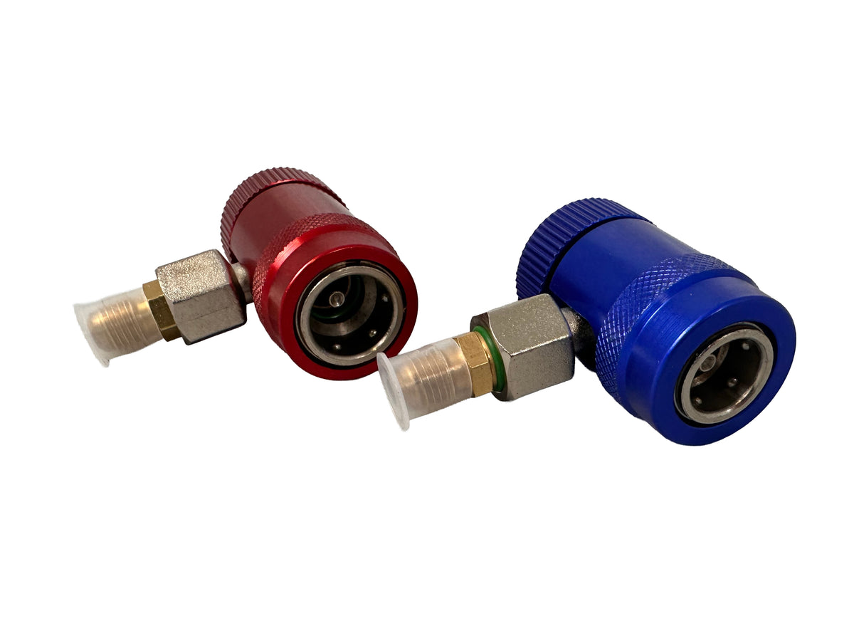 Set cupla rapida cu robinet si adaptor r1234yf pentru aparate de clima 90 grade GEBO TOOLS