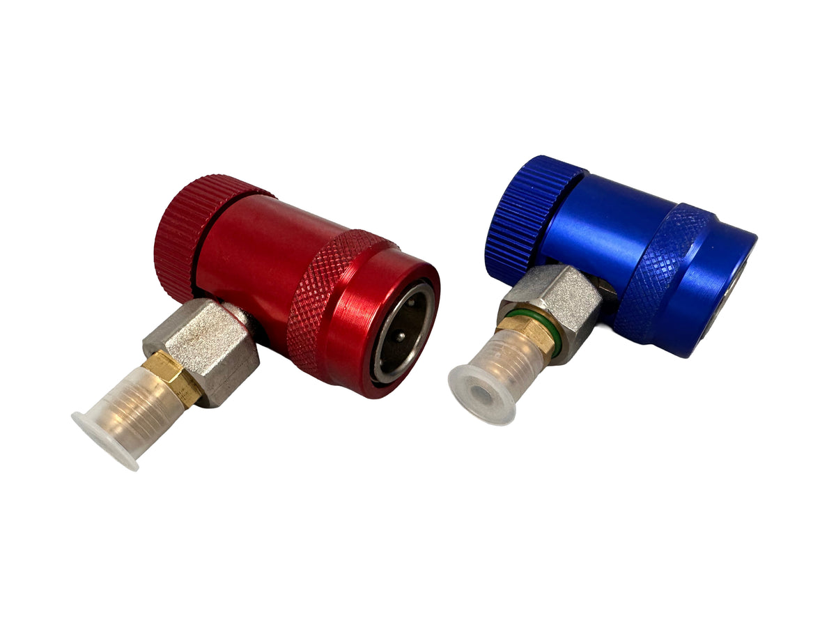 Set cupla rapida cu robinet si adaptor r1234yf pentru aparate de clima 90 grade GEBO TOOLS