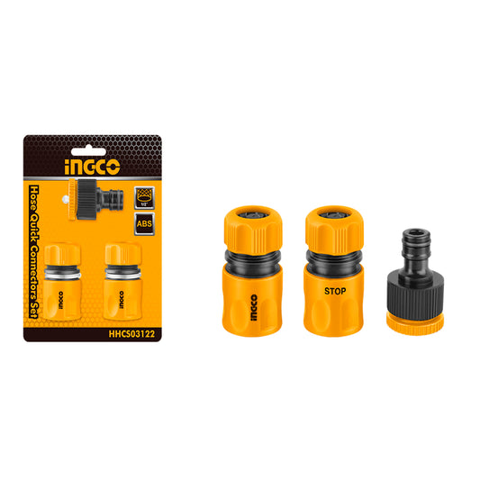 Set cupla rapida pentru furtun 1/2 3 piese INGCO