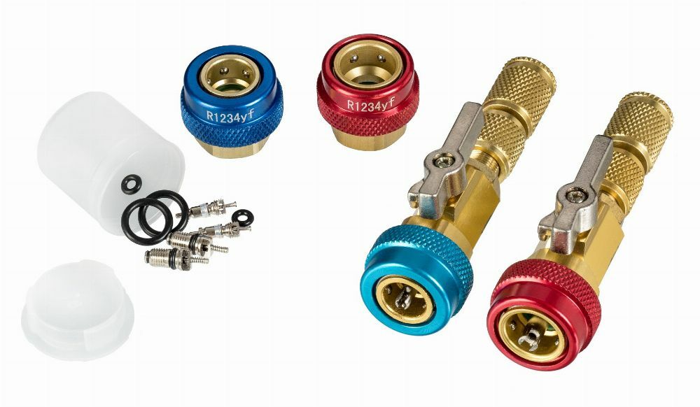 Set cuple rapide cu robinet pentru clima r1234yf si R134A INVENTO