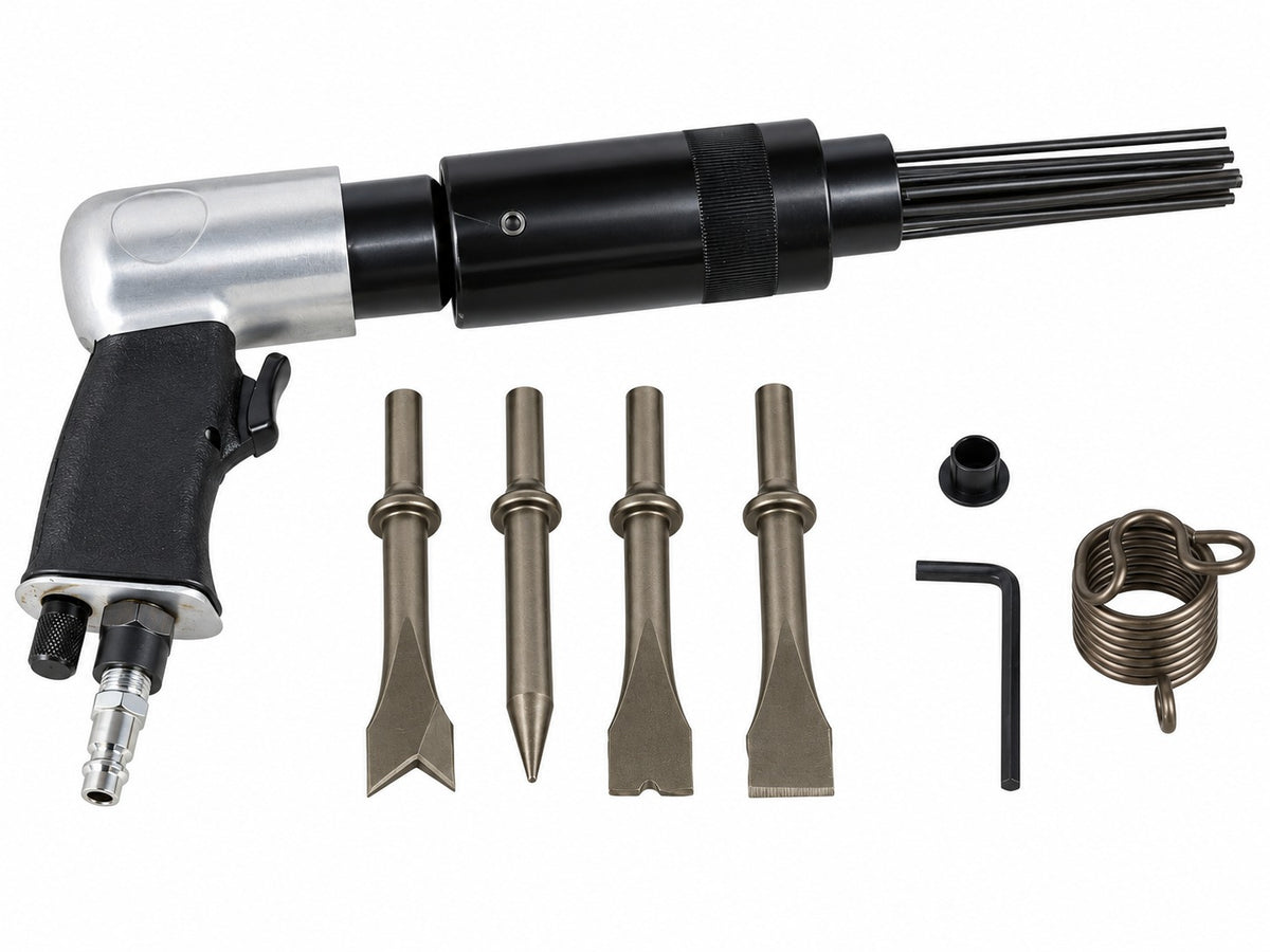 Set dalta curatator cu ace pneumatica 2 in 1