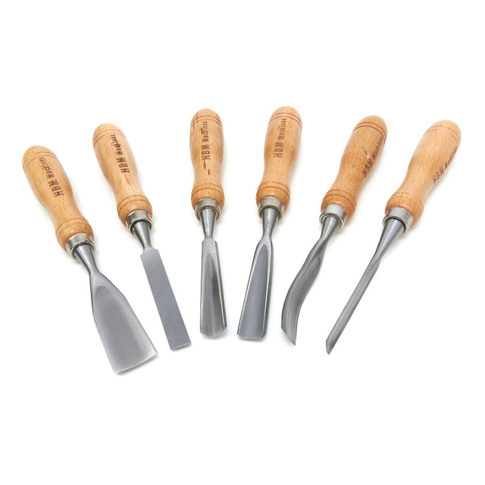 Set dalti pentru lemn cu ciocan 7 piese HBM