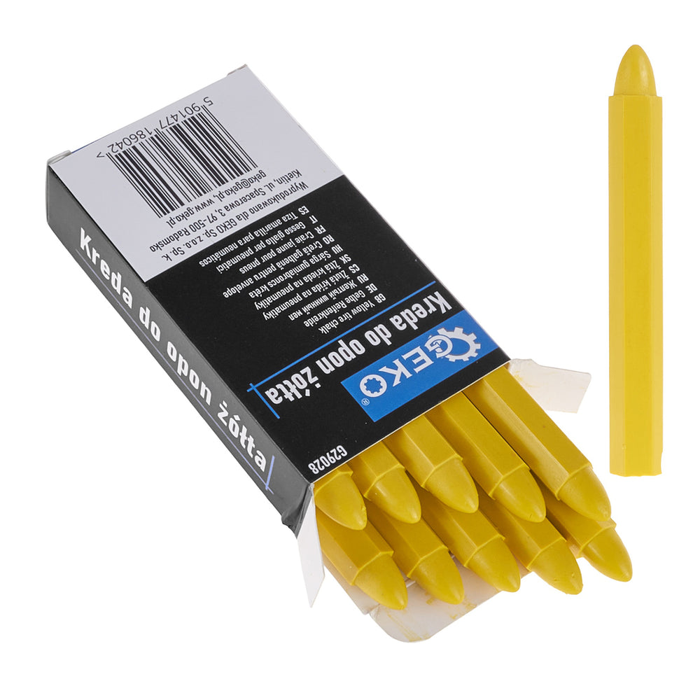 Set de 10 crete galbene pentru marcat anvelope 12x110mm
