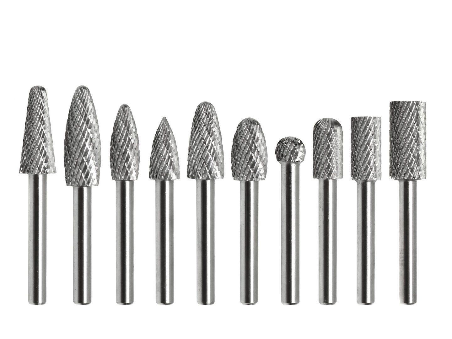 Set de 10 freze din carbura pentru biax