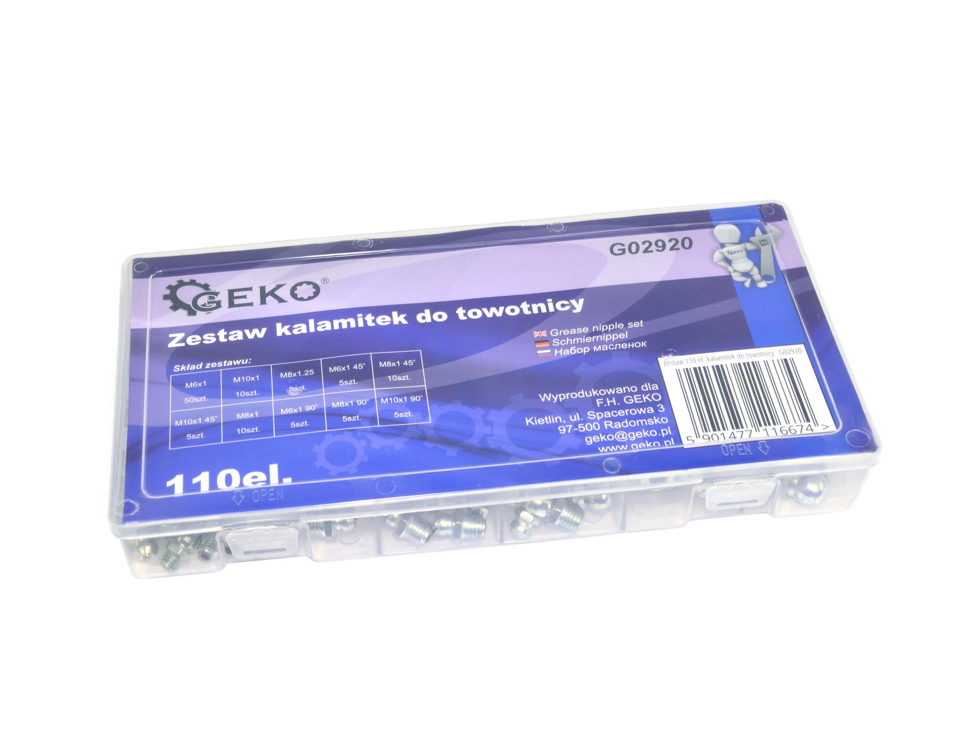 Set de 110 capete pentru gresoare GEKO