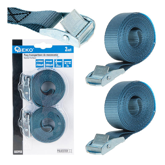 Set de 2 chingi pentru ancorare 25mm x 3m 250kg