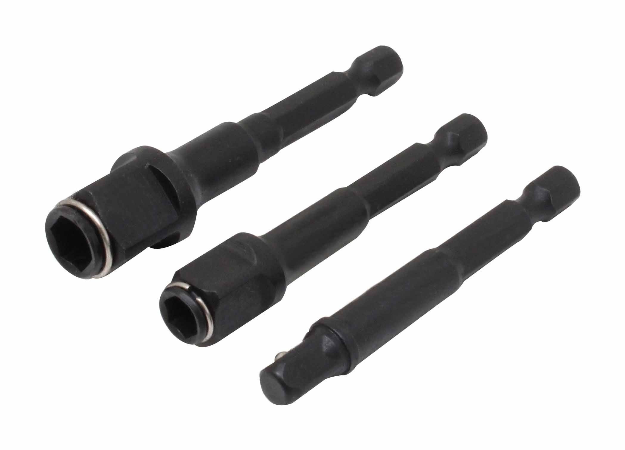 Set de 3 adaptoare pentru capete tubulare si biti 1/4 3/8 1/2