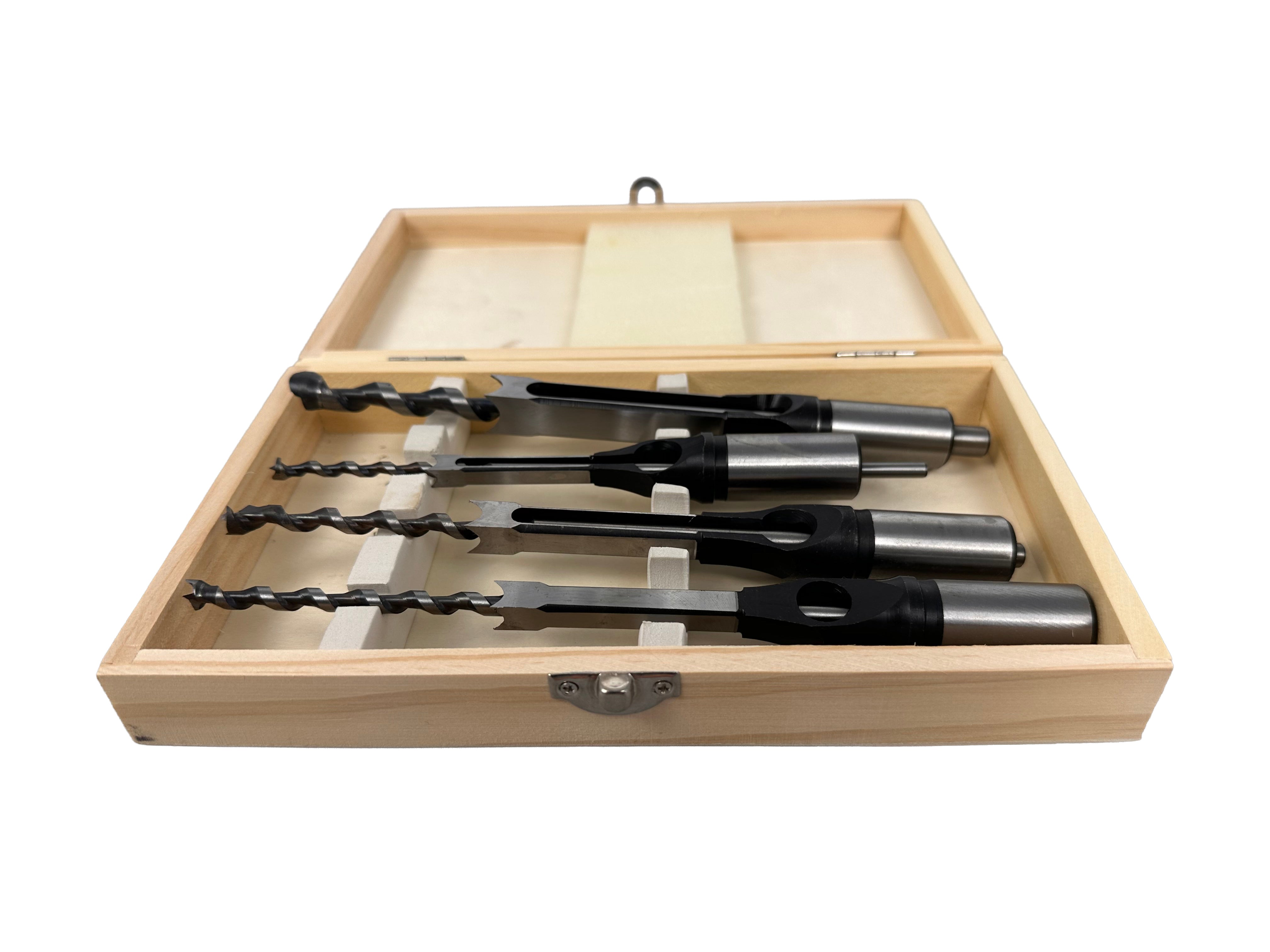 Set de 4 burghie pentru gaurit patrate in lemn GEBO TOOLS