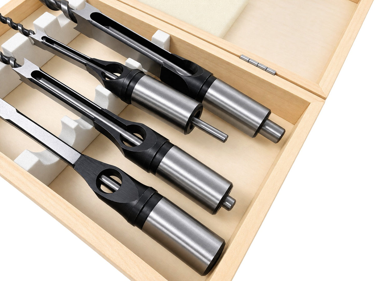 Set de 4 burghie pentru gaurit patrate in lemn GEBO TOOLS