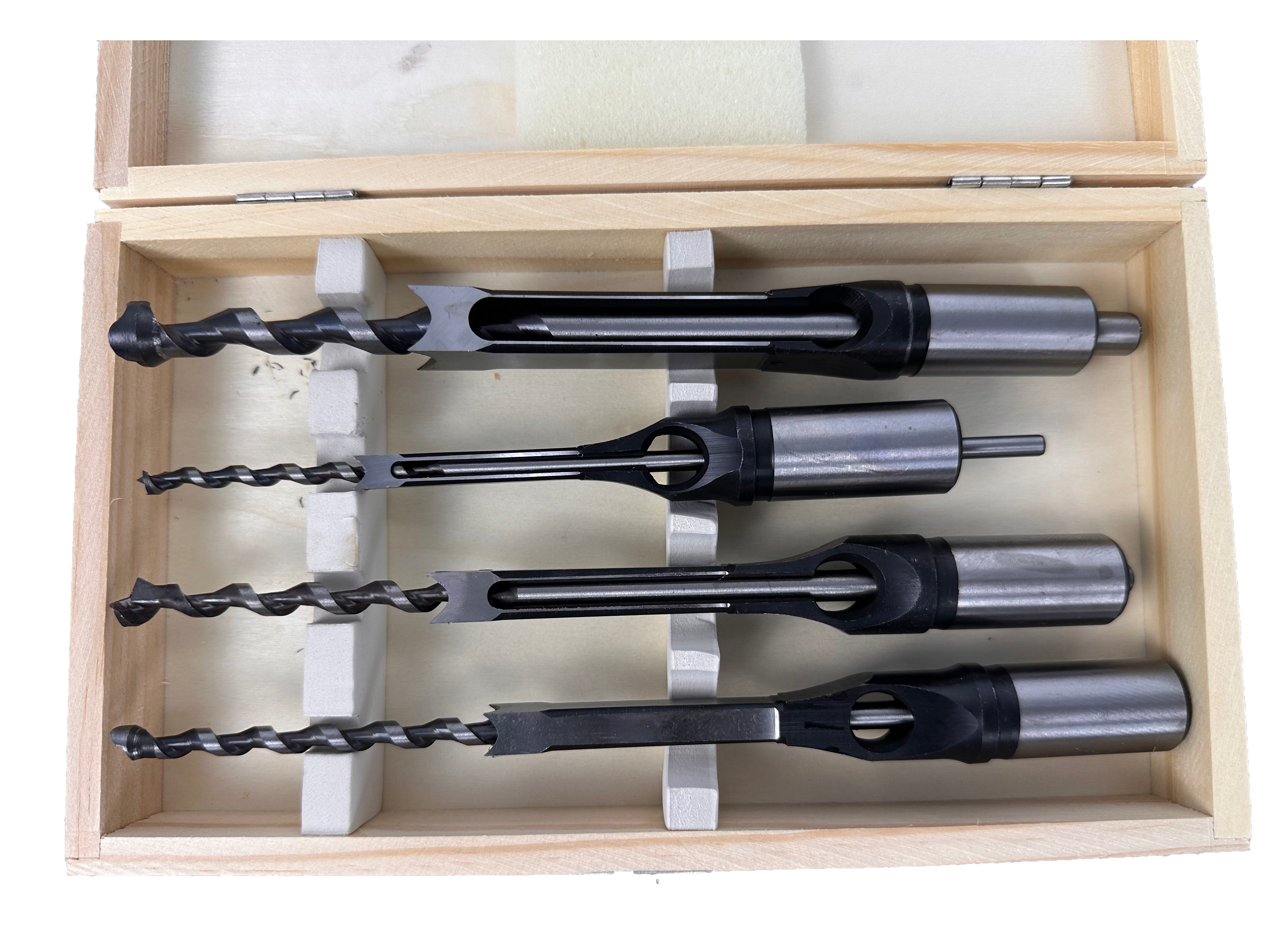 Set de 4 burghie pentru gaurit patrate in lemn GEBO TOOLS