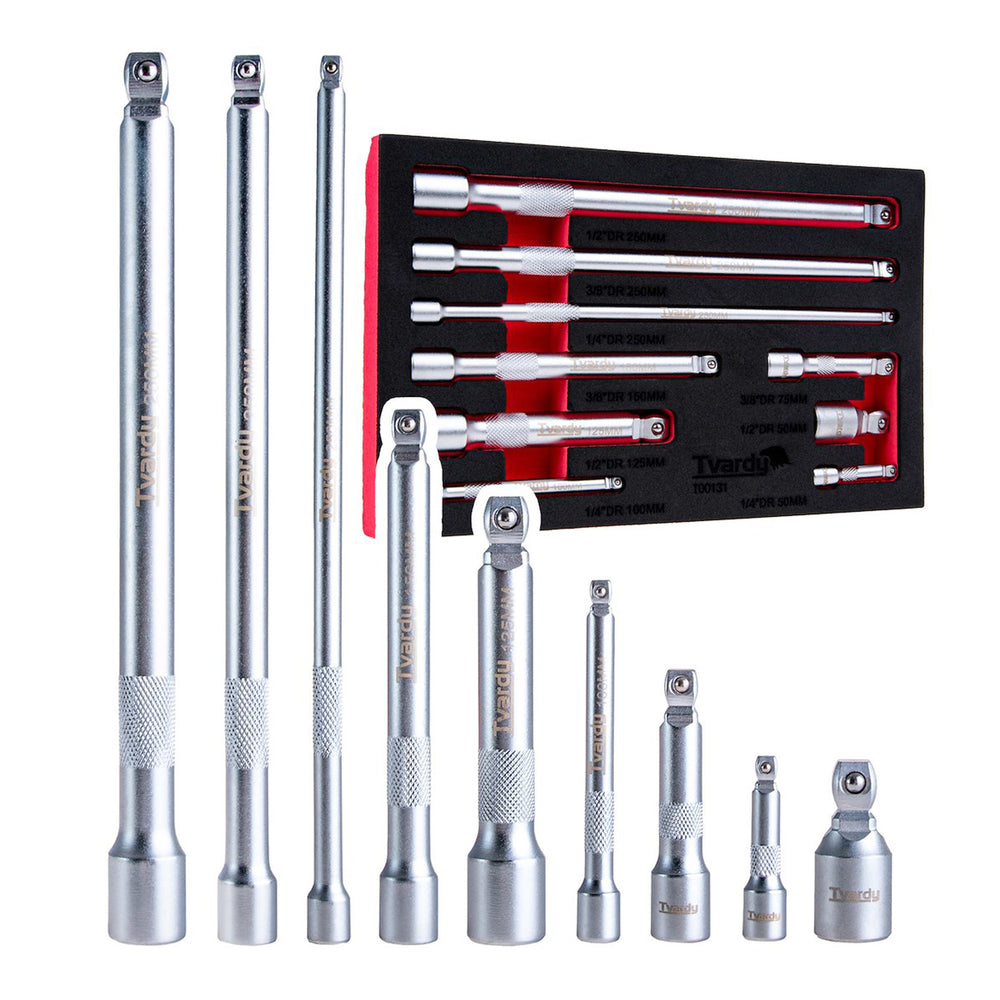 Set de 9 prelungitoare extensii articulate 1/4 3/8 1/2 CRV