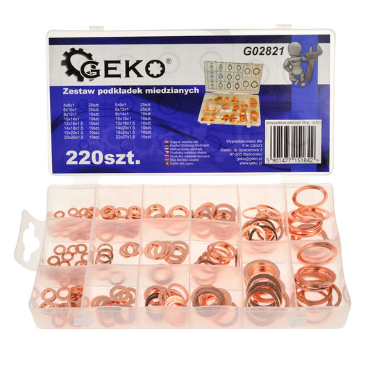 Set de saibe de cupru 220 piese GEKO