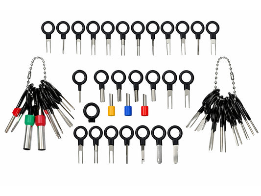 Set demontat terminale pini din prize si cuple electrice 38 piese  GEBO TOOLS