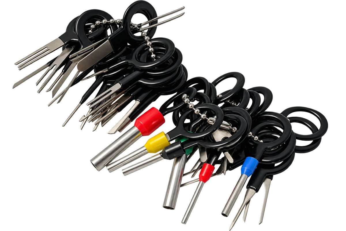 Set demontat terminale pini din prize si cuple electrice 38 piese  GEBO TOOLS