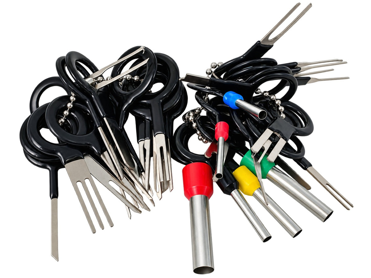 Set demontat terminale pini din prize si cuple electrice 38 piese  GEBO TOOLS