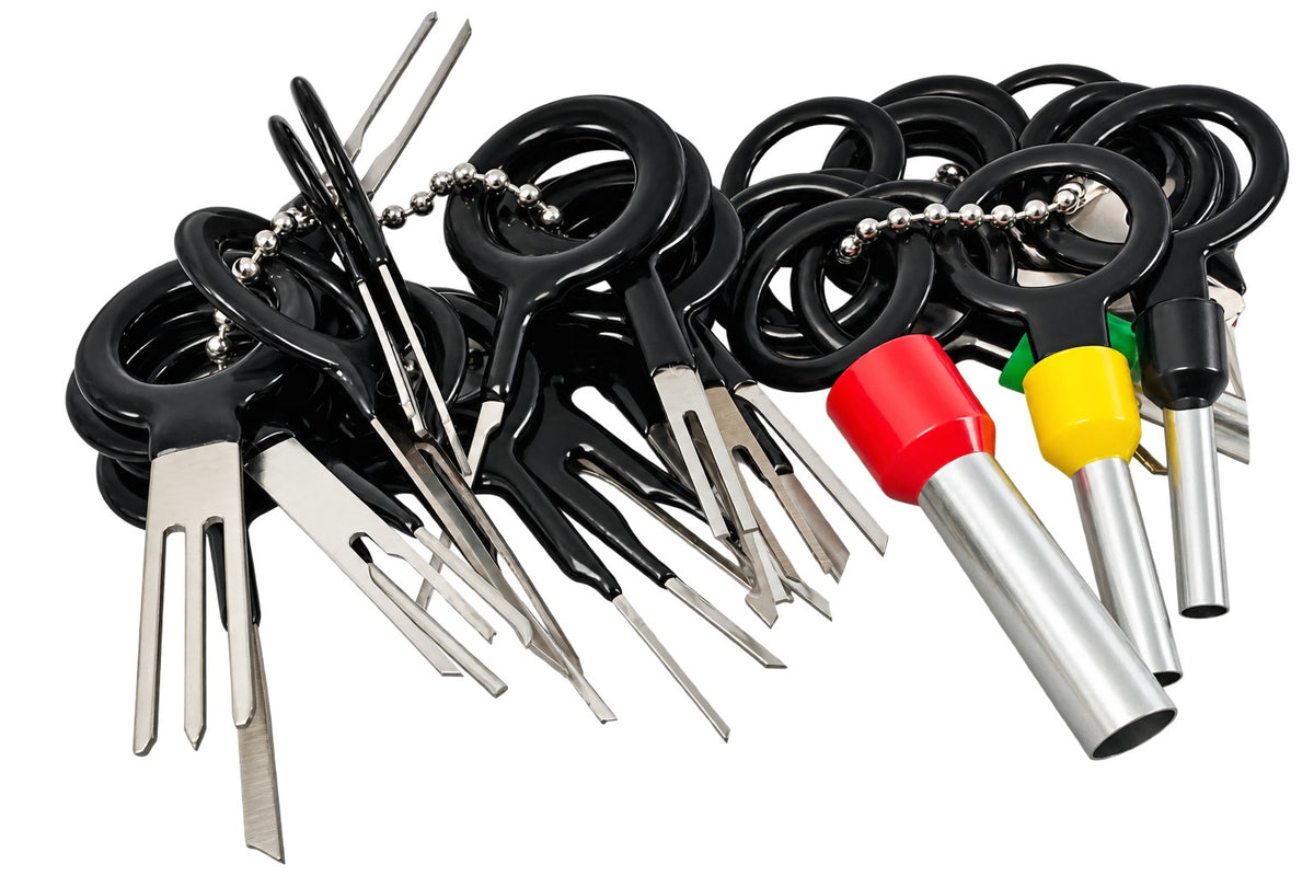 Set demontat terminale pini din prize si cuple electrice 38 piese  GEBO TOOLS