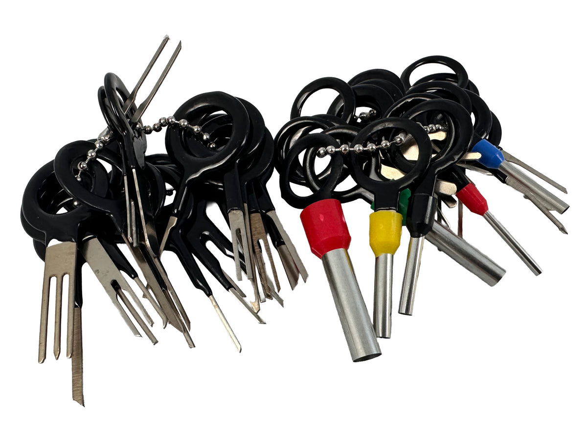 Set demontat terminale pini din prize si cuple electrice 38 piese  GEBO TOOLS