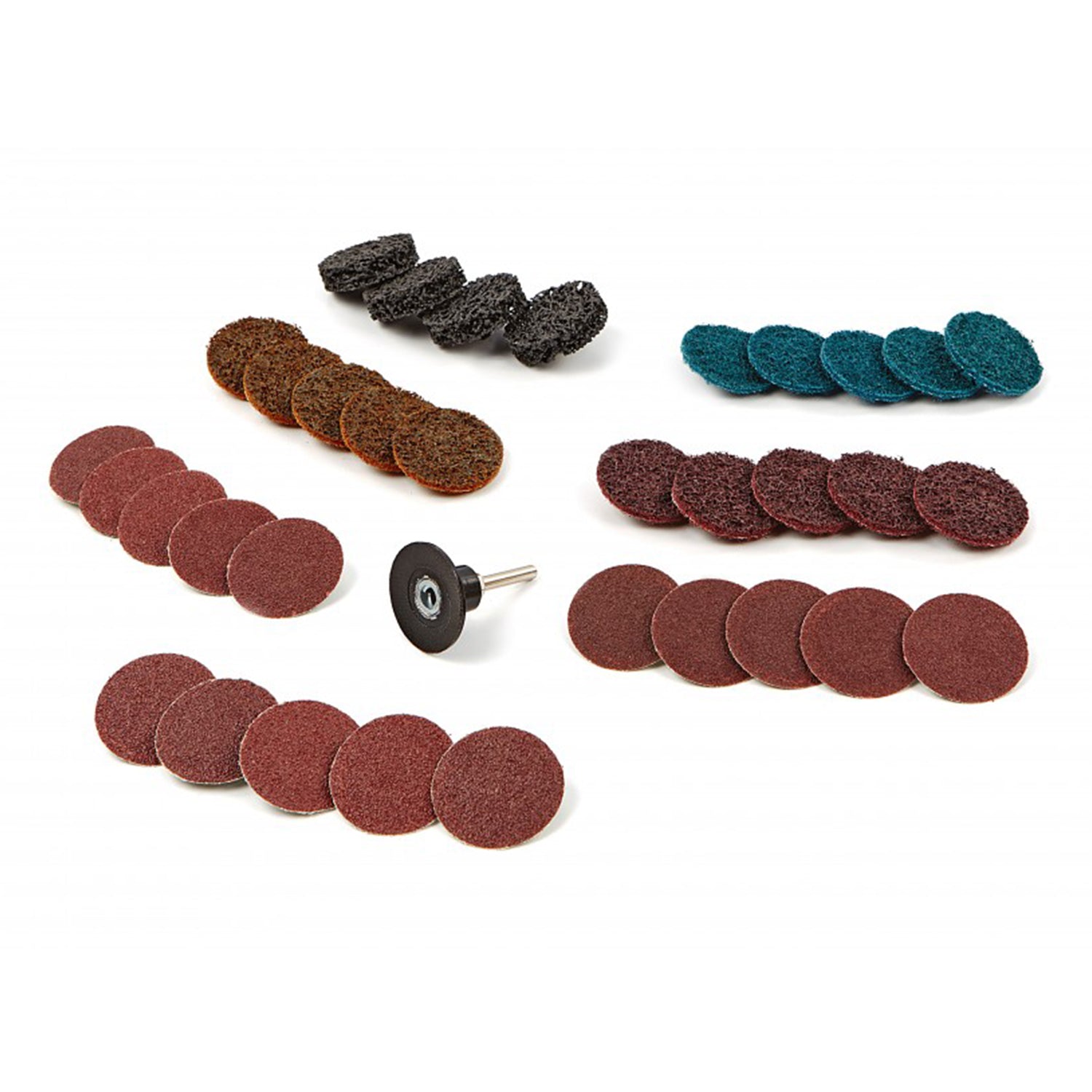 Set discuri abrazive pentru slefuire lustruire si curatare 50mm 35 piese HBM