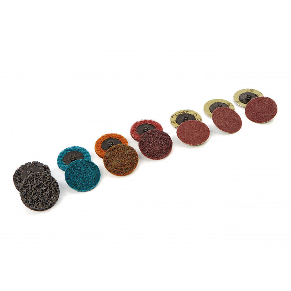 Set discuri abrazive pentru slefuire lustruire si curatare 50mm 35 piese HBM
