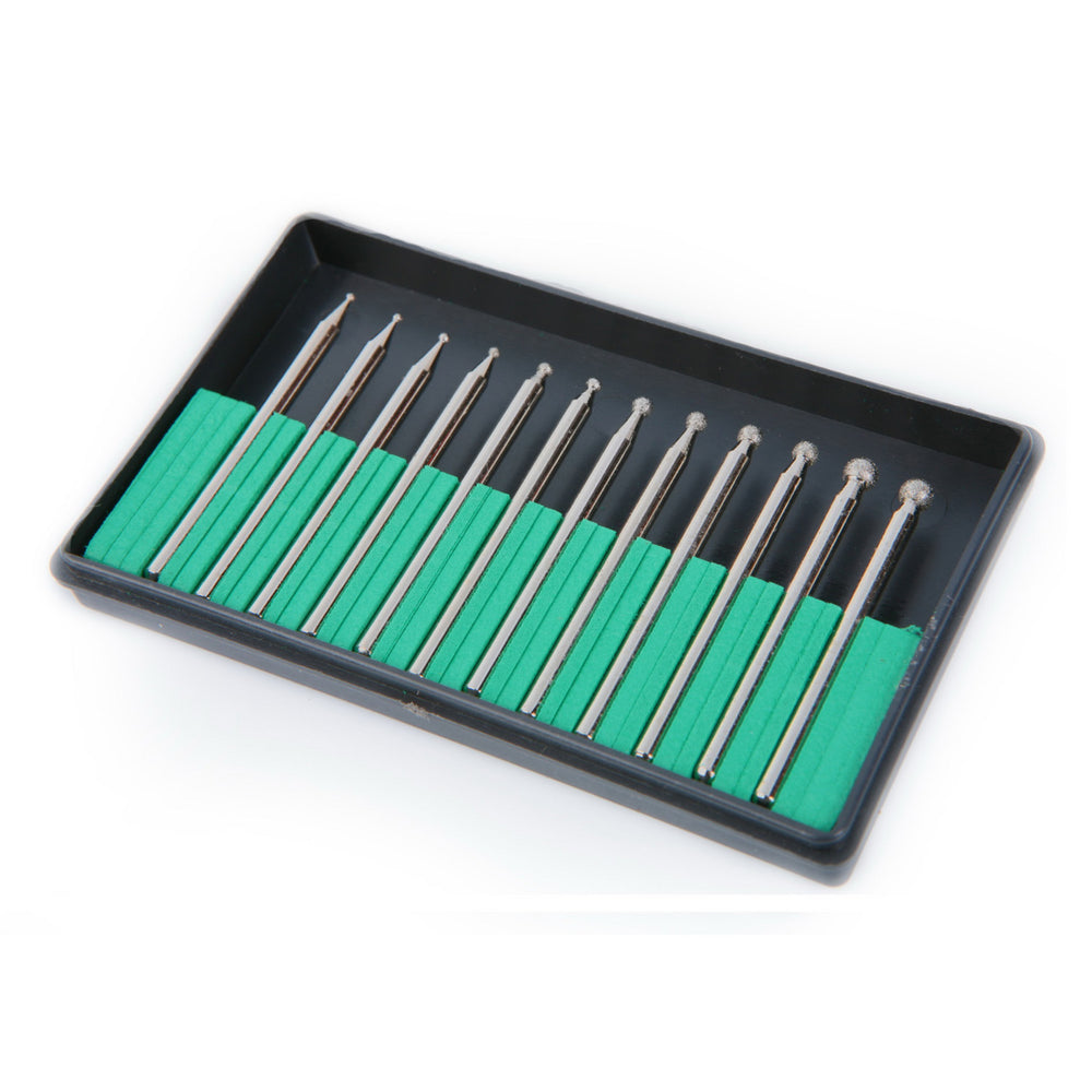 Set freze diamantate 3mm 12 piese HBM
