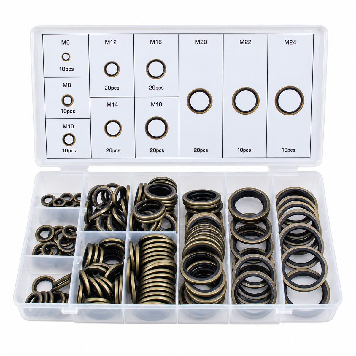 Set garnituri din metal cu cauciuc NBR 150 piese