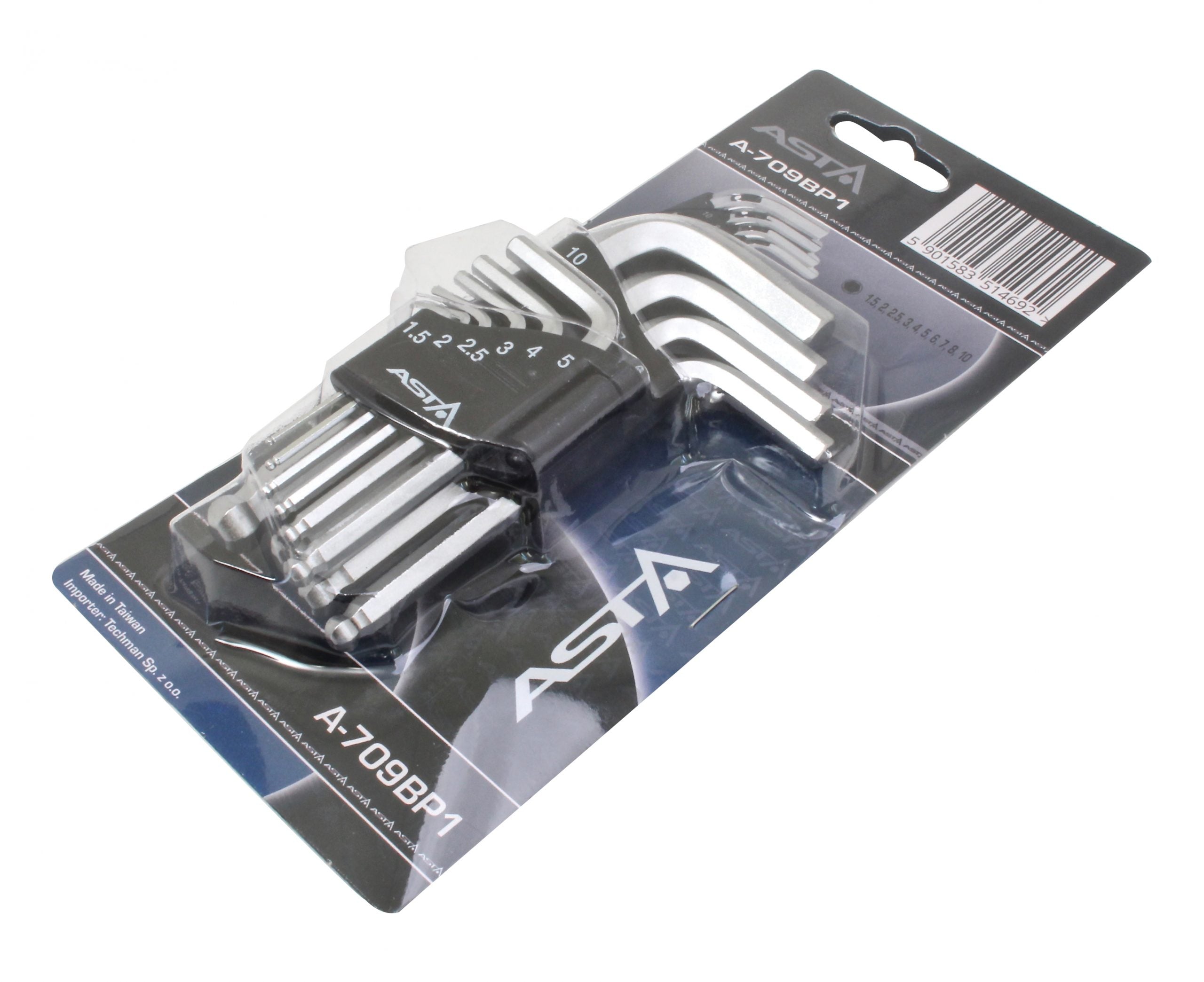 Set imbus hexagon tip l cu bila h1.5-h10 ASTA POLAND