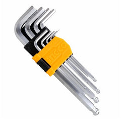 Set imbus tip l extra lung cu bila 1.5-10mm INGCO