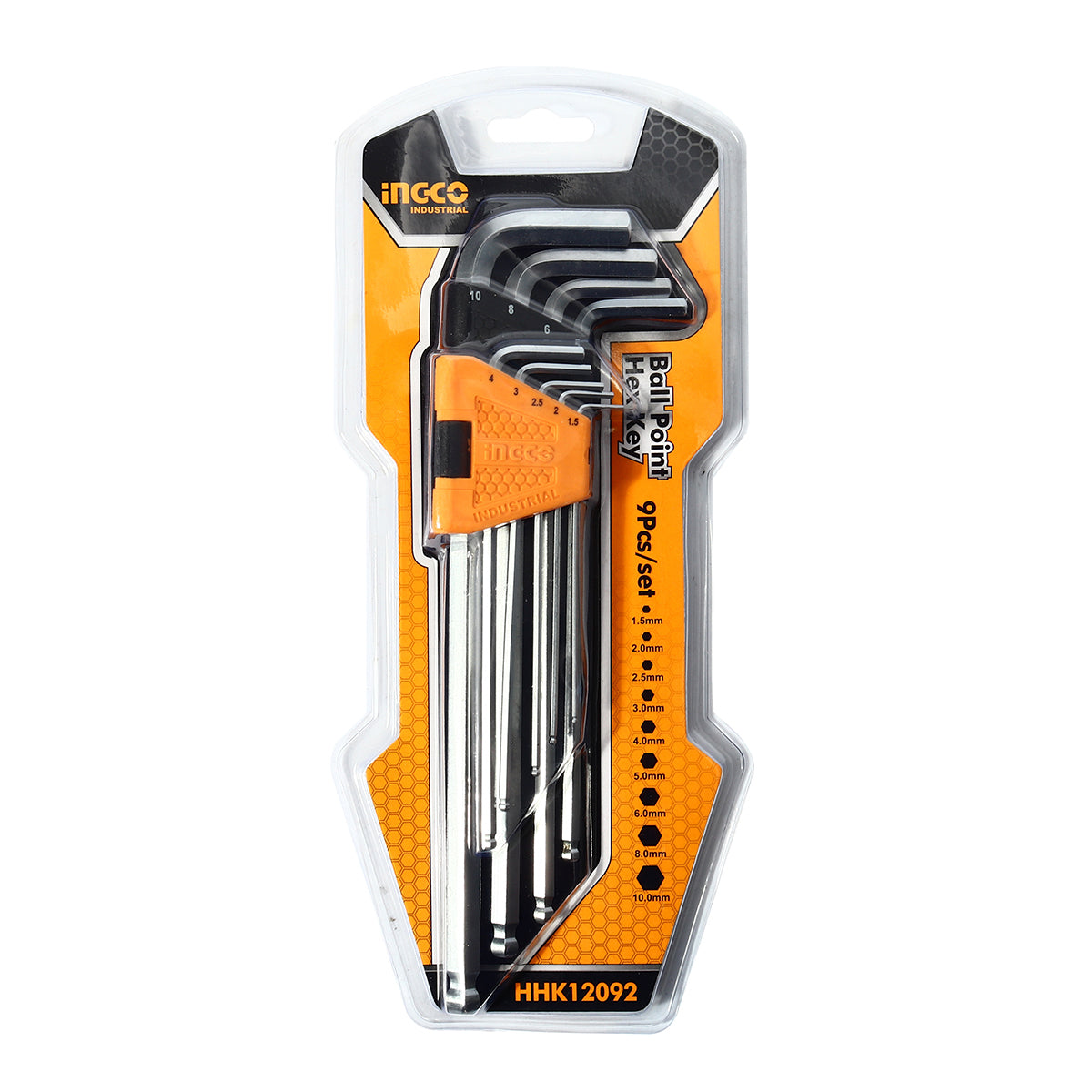 Set imbus tip l extra lung cu bila 1.5-10mm INGCO