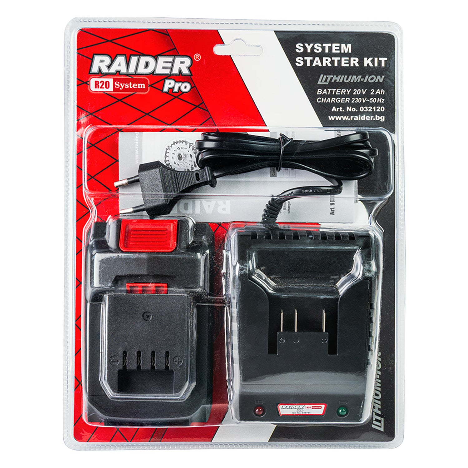 Set incarcator si acumulator 20V 2ah RAIDER PRO