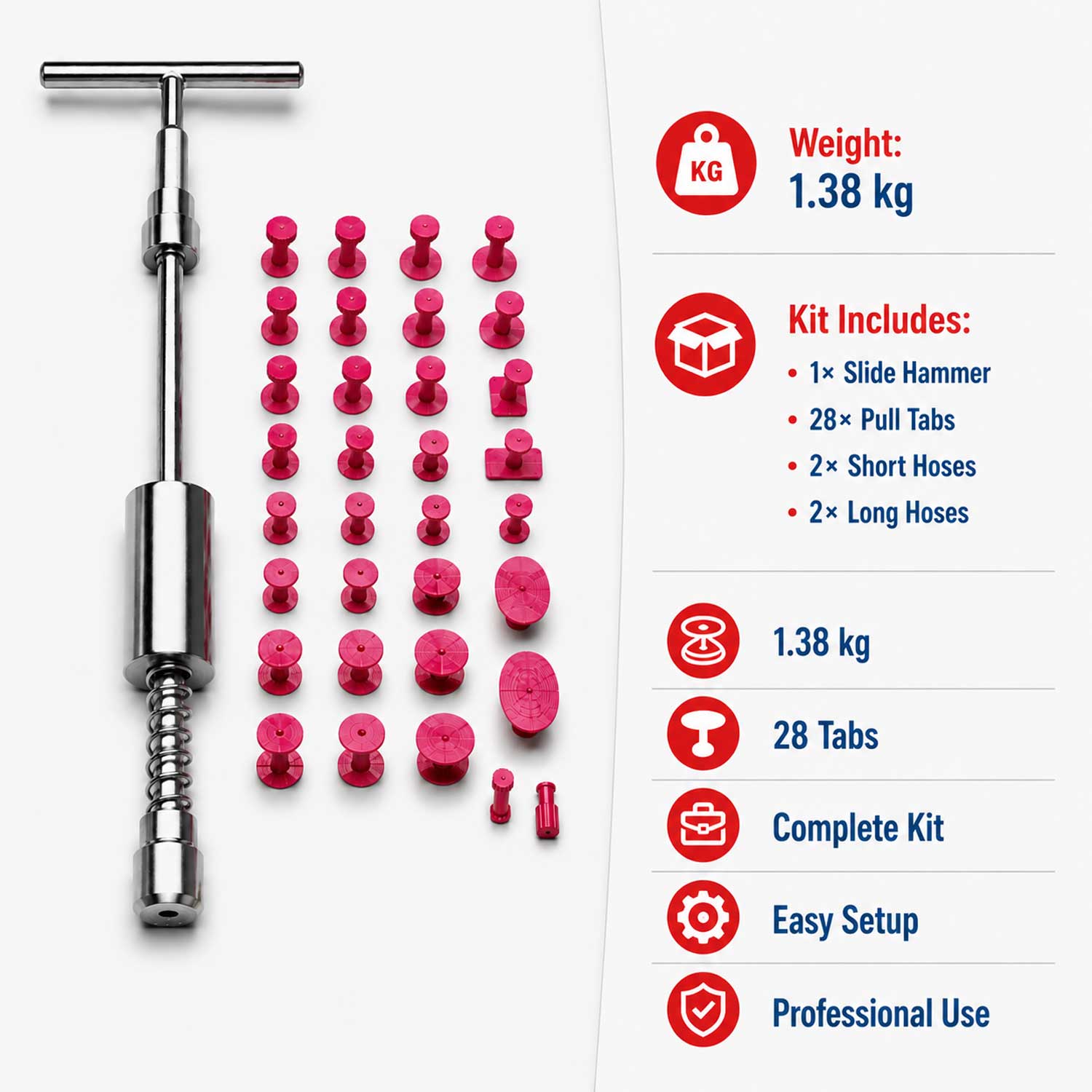 Set indreptat lovituri de grindina GEBO TOOLS