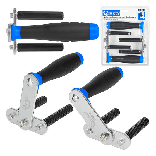 Set manere pentru transport rigips placi gips-carton cu sistem auto-blocare - GEKO