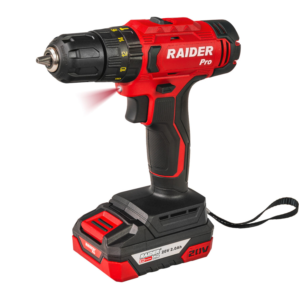 Set masina de gaurit si  insurubat cu percutie 44NM, pistol cheie cu impact 1/2 320NM cu acumulator 2x2ah RAIDER PRO