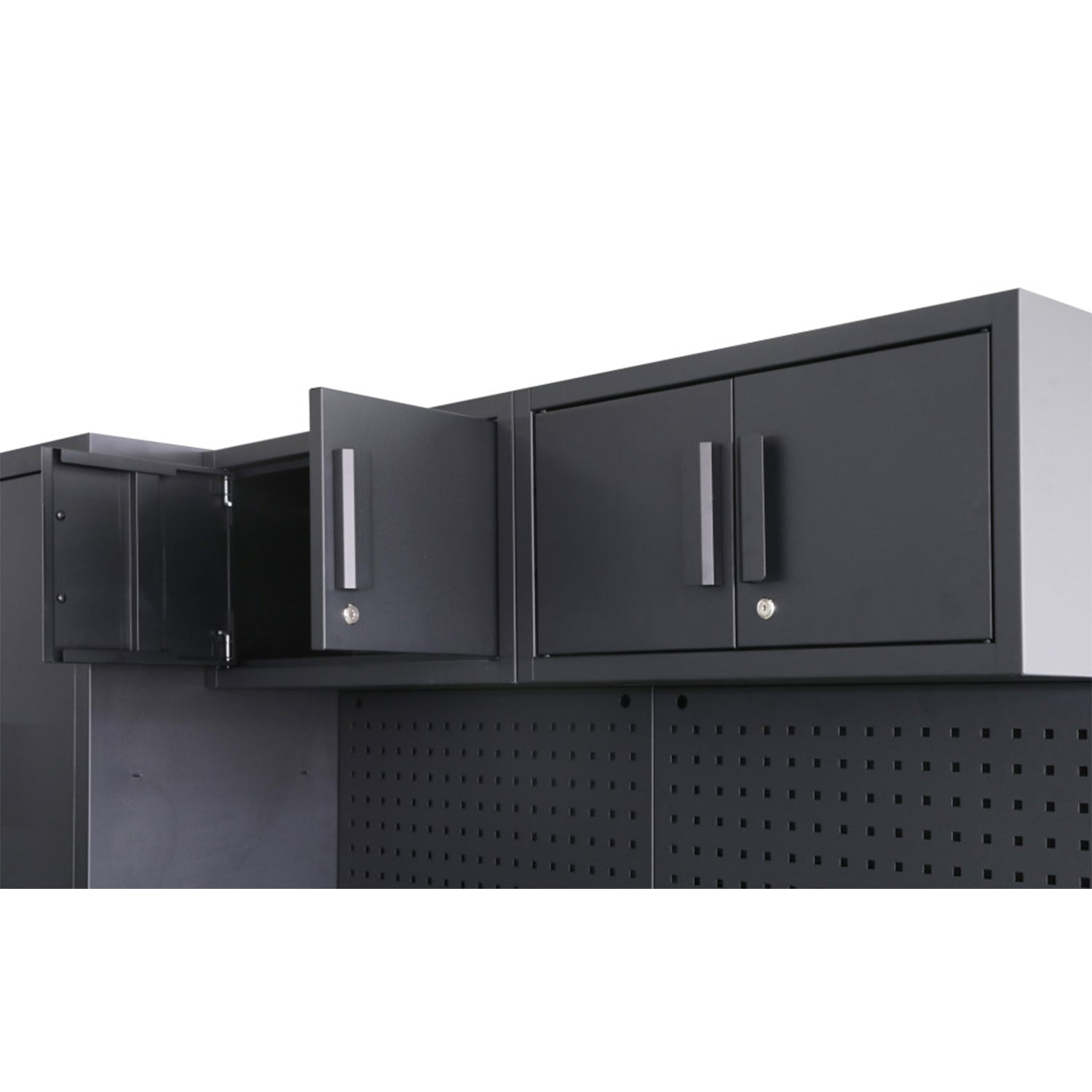 Set mobilier modular metalic premium pentru atelier 8 piese negru mat