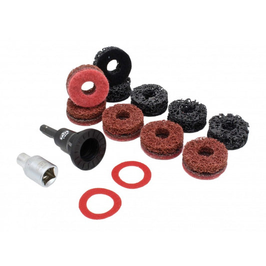 Set pentru curatat butuc prezoane auto set disc abraziv curatat butuc roata