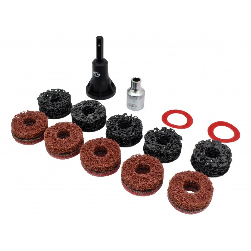 Set pentru curatat butuc prezoane auto set disc abraziv curatat butuc roata