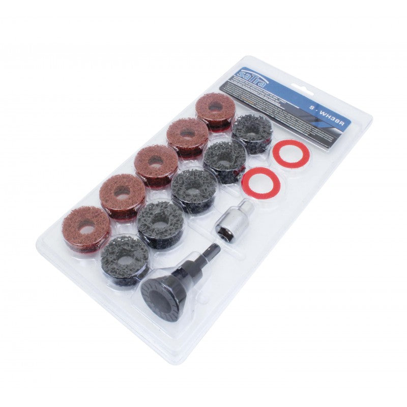 Set pentru curatat butuc prezoane auto set disc abraziv curatat butuc roata