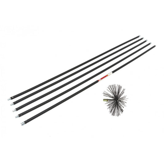 Set pentru curatat cos de fum, hornuri, 7m 6 piese HBM