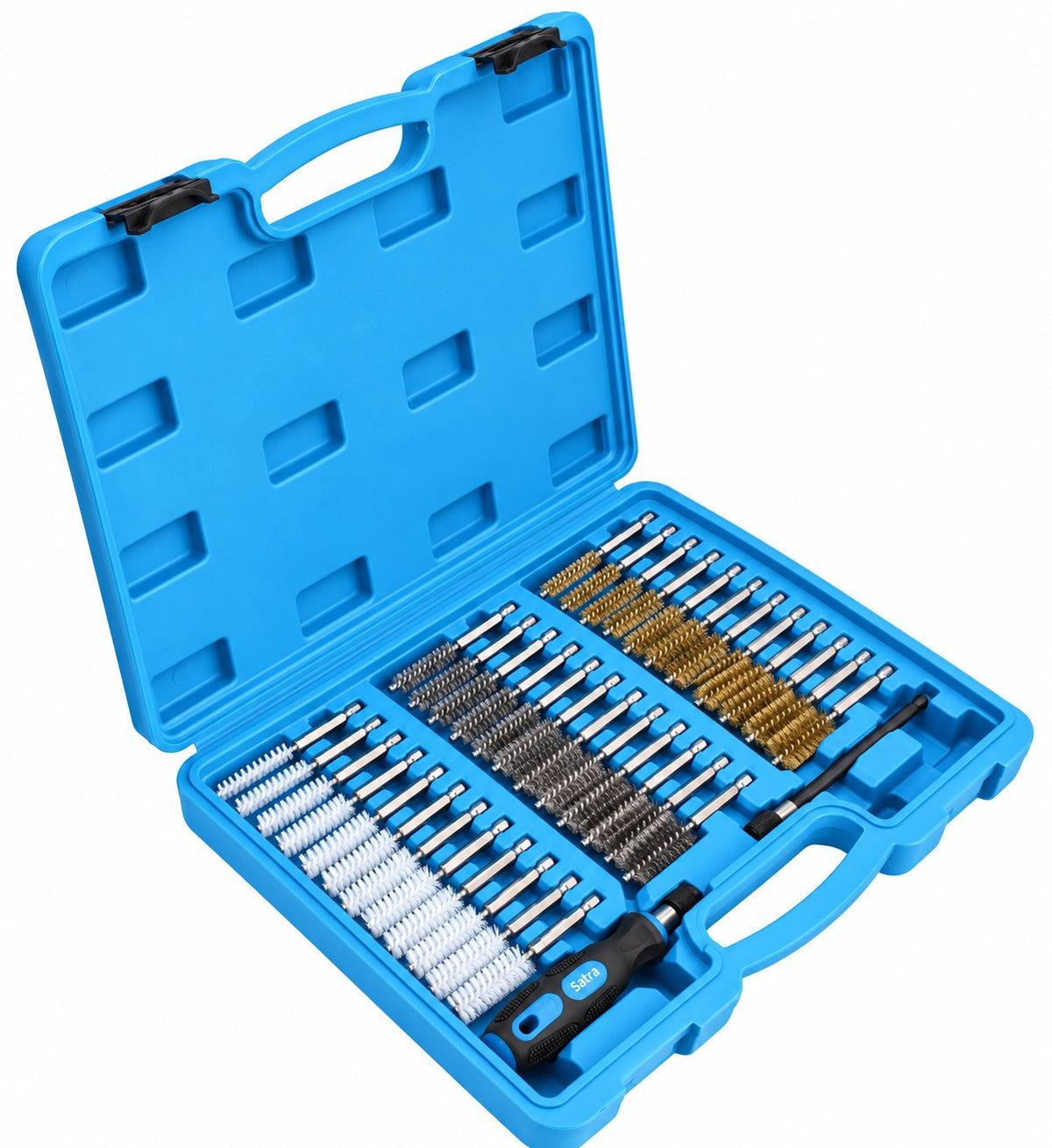 Set perii curatare canale locas injectoare 38 piese