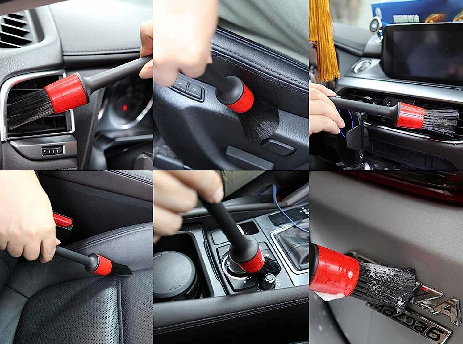 Set perii lavete pentru curatat interior exterior - detailing auto 15 piese