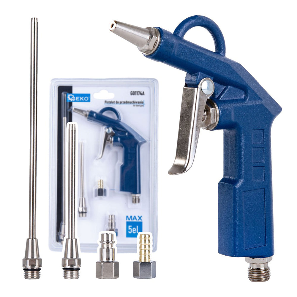 Set pistol de suflat aer cu 3 duze GEKO