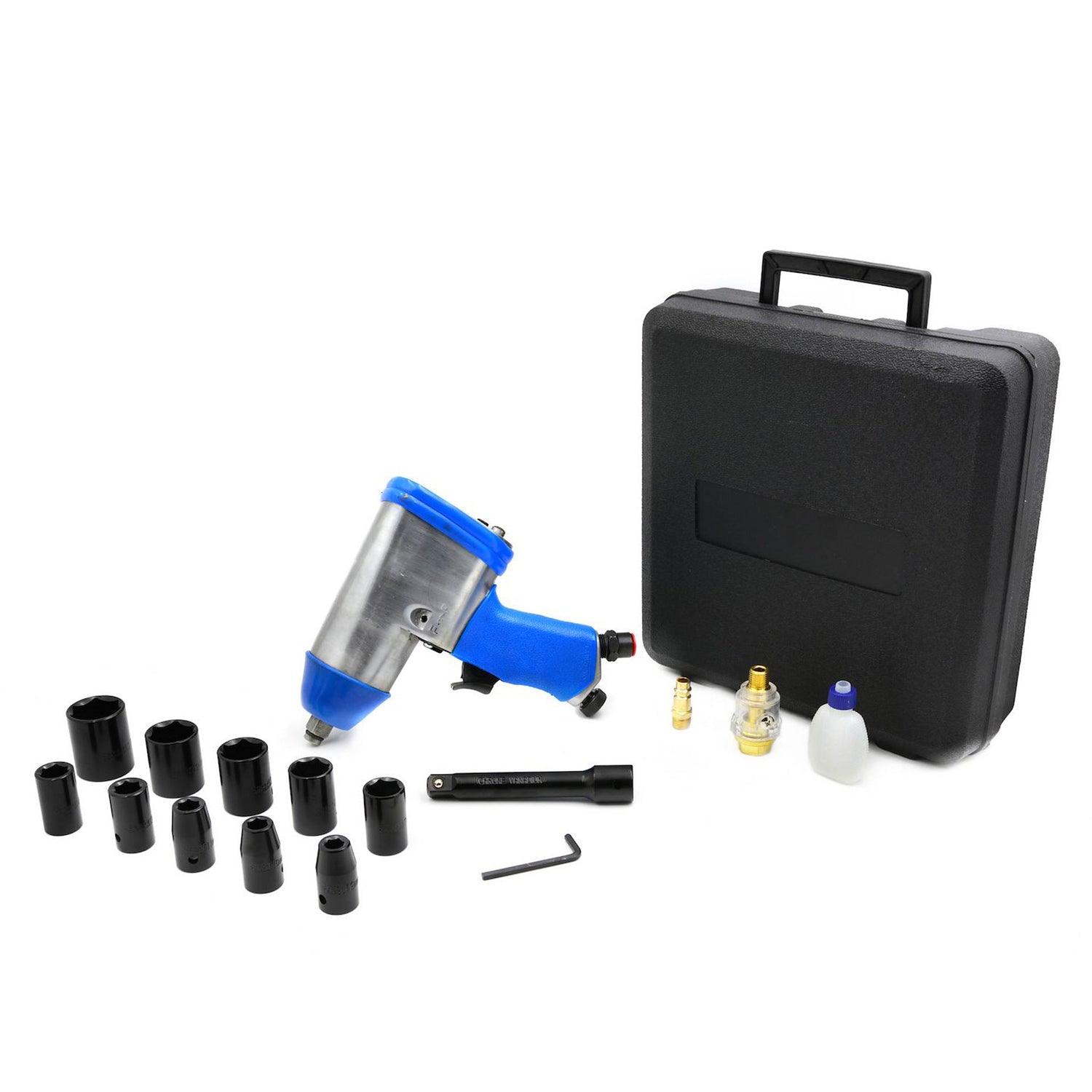 Set pistol pneumatic de impact 1/2'' cu tubulare 9-27mm GEKO