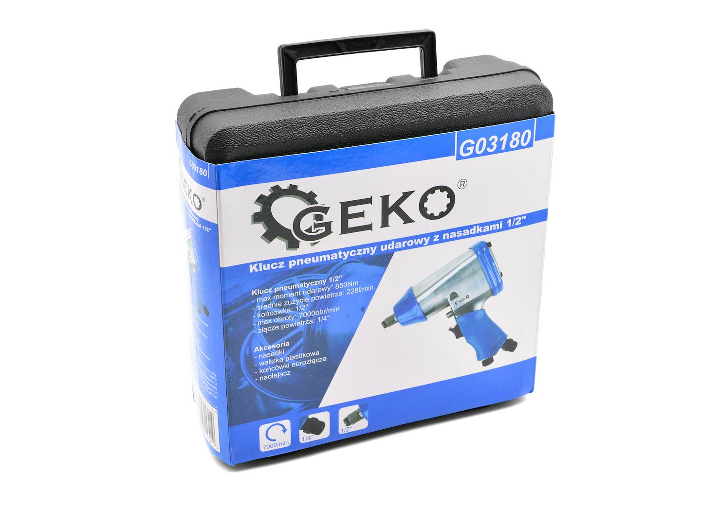 Set pistol pneumatic de impact 1/2'' cu tubulare 9-27mm GEKO
