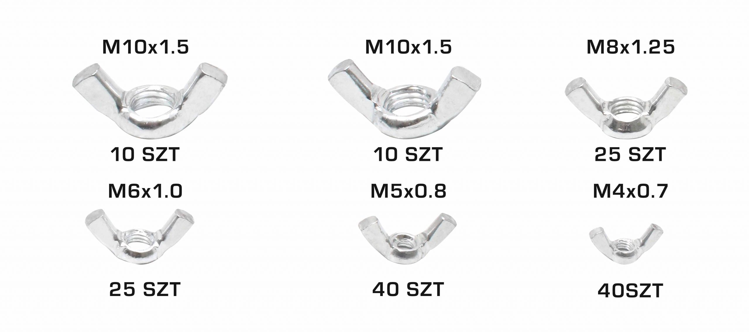 Set piulite tip fluture 150 piese m4-m10