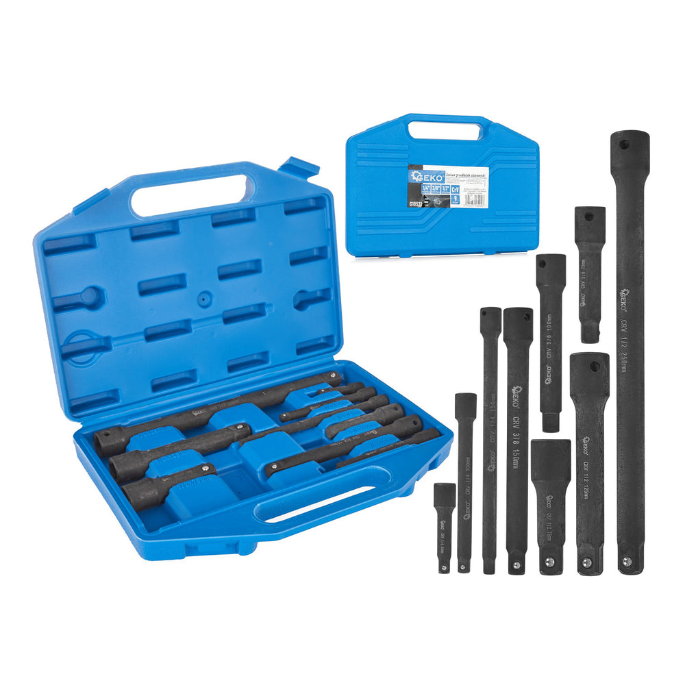 Set prelungitoare de impact 1/4 3/8 1/2 9 piese