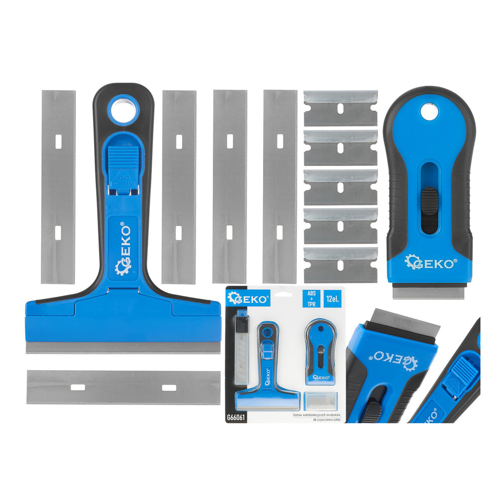 Set raclete multifunctionale pentru curatat sticla geamuri 12 piese