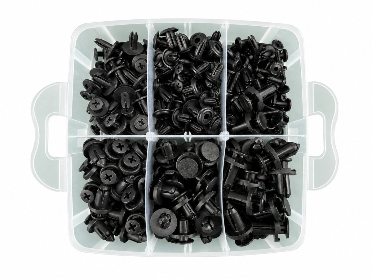 Set scula indepartat cleme tapiterii cu clipsuri cleme auto universale 620 piese GEBO TOOLS