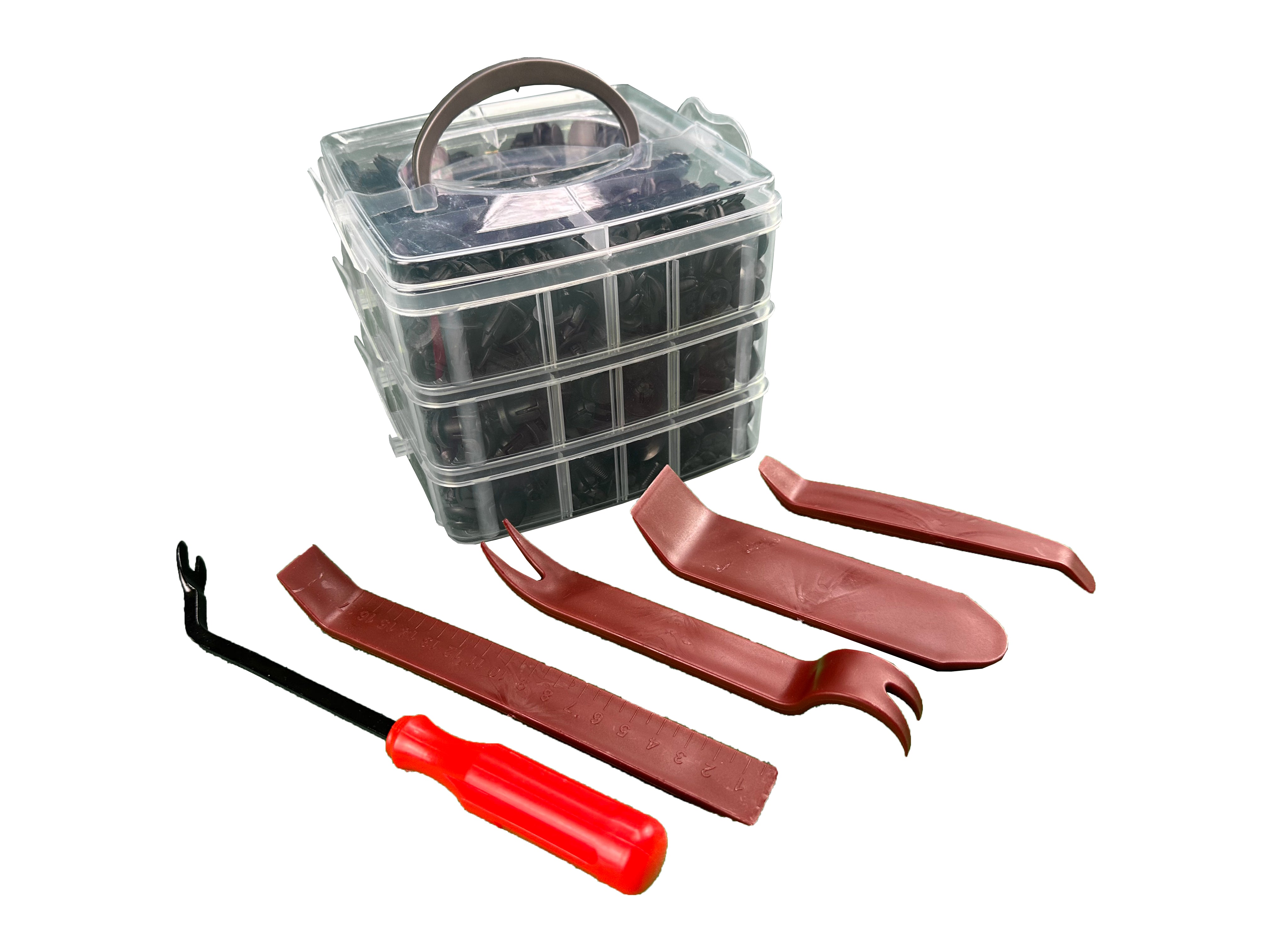 Set scula indepartat cleme tapiterii cu clipsuri cleme auto universale 620 piese GEBO TOOLS