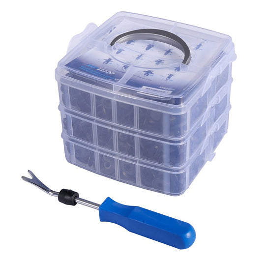 Set scula indepartat cleme tapiterii cu clipsuri cleme auto universale 620 piese HBM